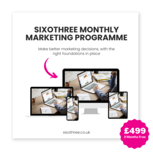 Sixothree Monthly Marketing Programme (Annual – 2 months free)